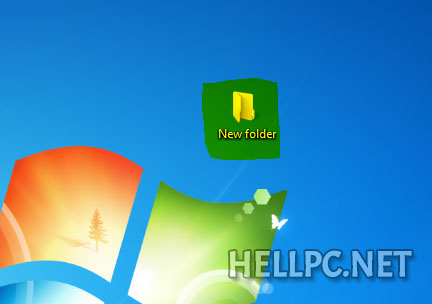 New Folder created on Desktop