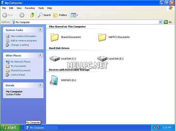 Insert Windows 7 installation media in your PC