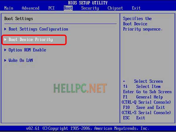 Go to Boot and select Boot Device Priority in BIOS settings