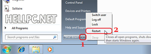 Restart your PC to boot from installation media