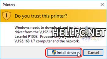 Click Install Drivers to install printer drivers