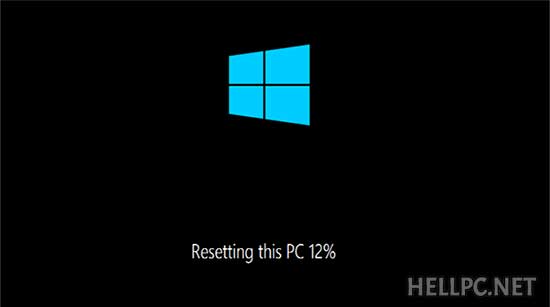 windows 10 pc resetting stuck