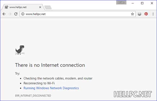 No Internet Connection Error Page