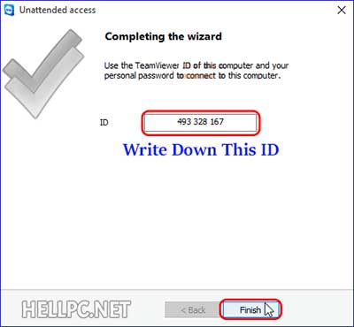Note down TeamViewer ID to remotely access your computer and files