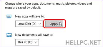 Click Apply to Save the Changes