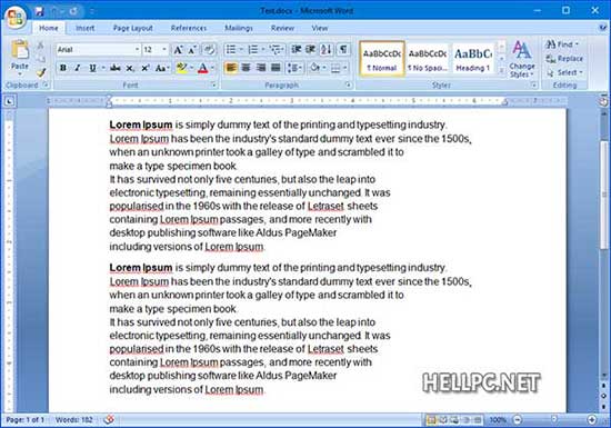 Copy and Paste the Text with Line breaks in MS word document