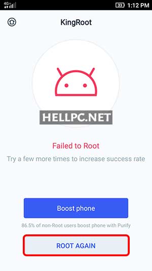 Try Rooting again if Failed
