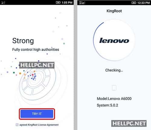 Tap on TRY IT to check Root Status of your Android Phone