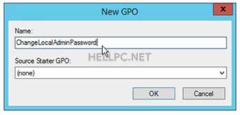 Create New GPO to Change Local Admin Password