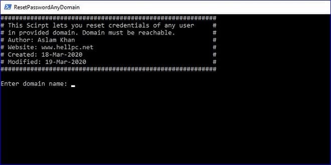 Run PowerShell script to Reset Passwords of users from Multiple domains