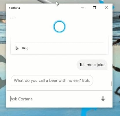 Resize and Move Cortana in Windows 10 - May 2020 Update