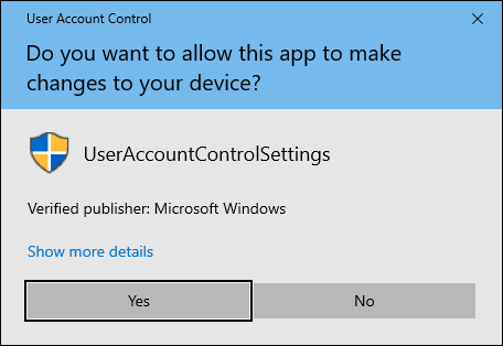 Click On Yes When Uac Prompt Appears