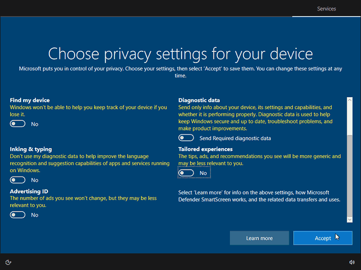 Configure Privacy Settings For Upgraded Windows 10