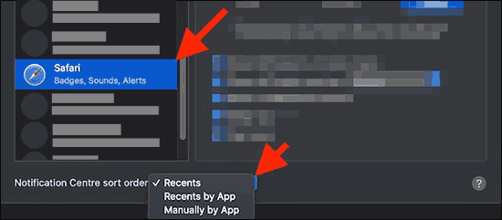Go To Preferences Notifications Safari And Select Recents At The Bottom