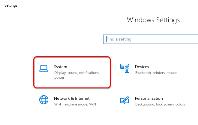 Open Settings And Click On System