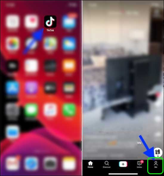 Open Tiktok On Your Phone And Tap On Profile Icon