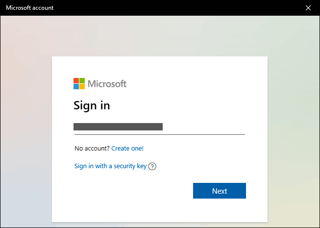Sign In With Your Microsoft Account In Windows 10