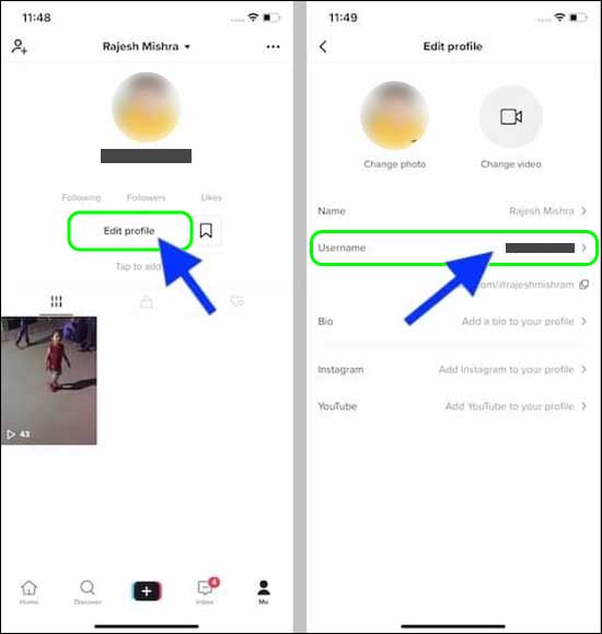 Tap On Edit Profile And Then Tap On Your Username