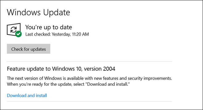 Check For Windows Update After Fixing Windows Update Errors