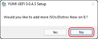 Click No To Stop Putting Distros To Bootable Usb