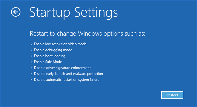 Click On Restart Button To Start Windows 10 Into Advanced Options For Safe Mode