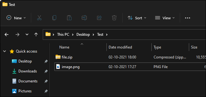 Copy The Sample Image And Zip File To A Folder