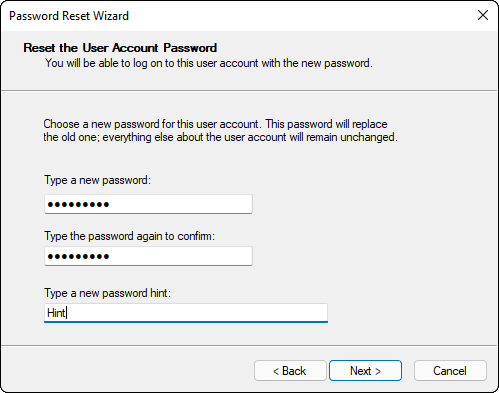 Create A New Password For Your Windows 11 Pc And Click Next