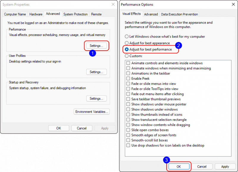 Disable Animation Visual Effects For Best Performance In Windows 10 And 11