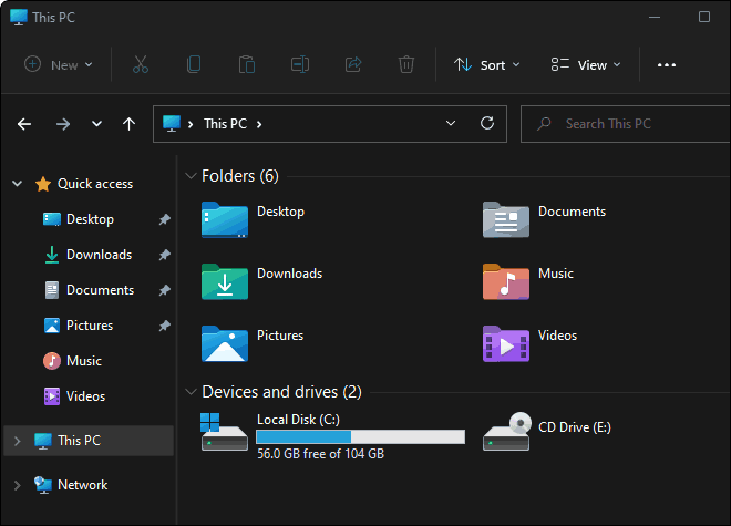 File Explorer Opens To This PC