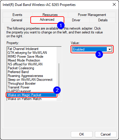 Go To Advanced Tab And Enable Wake On Magic Packet To Turn Power On Your Windows Pc Remotely