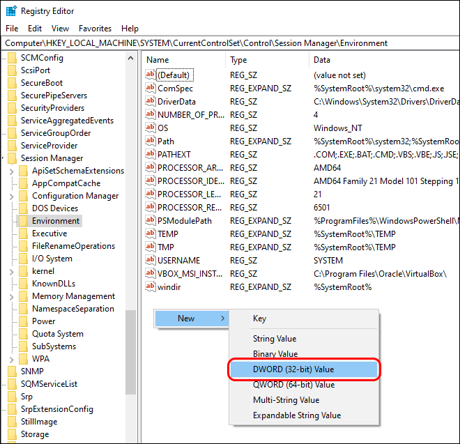 In Registry Editor Create Dword In Session Manager to display USB devices that freezes your computer