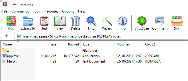 Open Final Image With Winrar To View Files Hidden Behind Image
