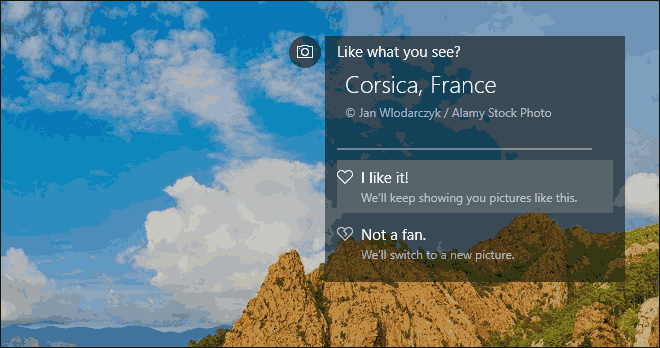 Provide Feedback For Windows Spotlight Lock Screen Images