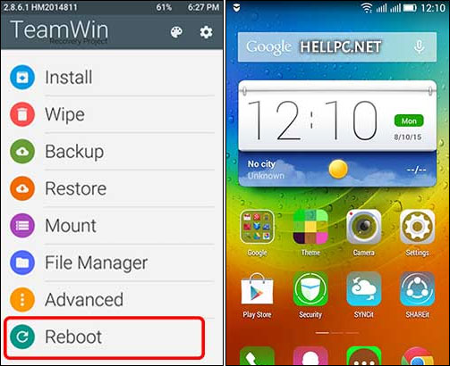 Reboot To System And downgrade Nougat to Kitkat On Lenovo A6000 Plus Phone