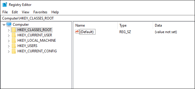 Registry Editor In Windows 10