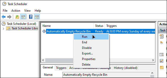 Run The Task To Clean Or Delete The Recycle Bin Data Immediately