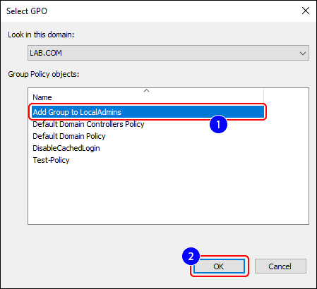Select And Add The New Policy Gpo To Computers Ou