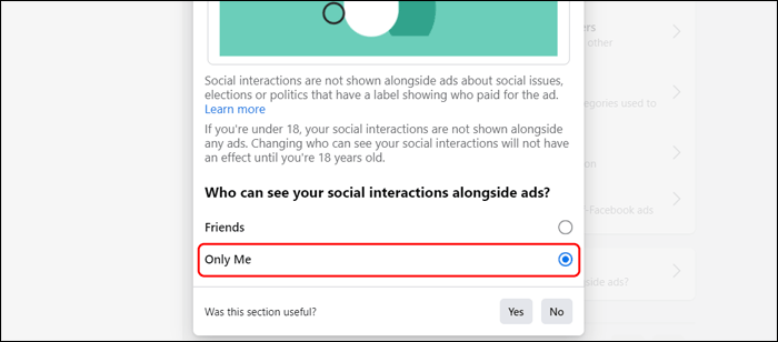 Set Ads With Your Social Interaction To You Only To Protect Your Privacy