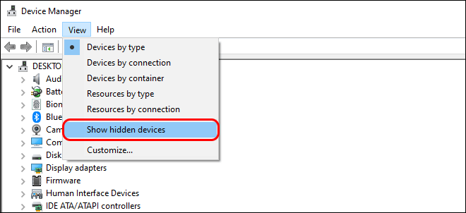 Show Hidden Devices In Device Manager