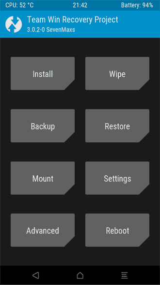 Twrp Recovery Home English