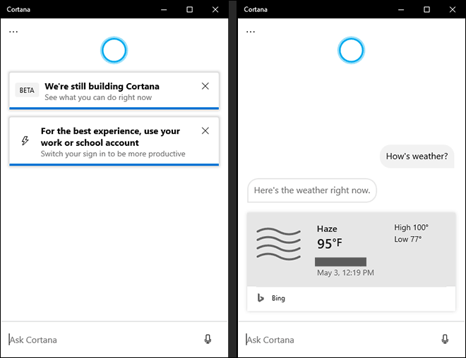 Use Keyboard Or Mic To Talk To Cortana On Windows 10 Setup And Use Cortana