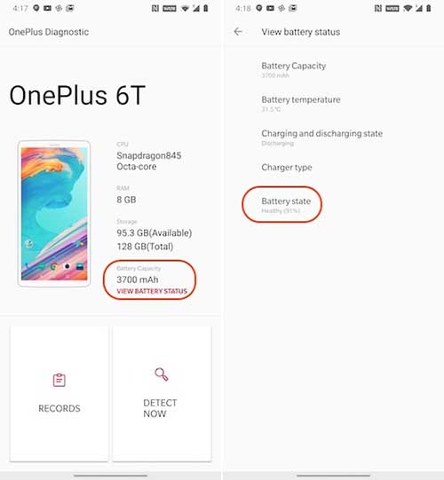 Check Battery Health of your OnePlus Phone