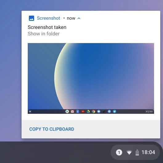 Use Power and Volume Buttons to take screenshots in Chromebook tablet mode