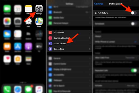 Turn Off Do Not Disturb in Your iPhone or iPad 