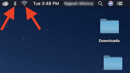 Turn Off Bluetooth and Wifi in Mac to fix AirDrop Issues