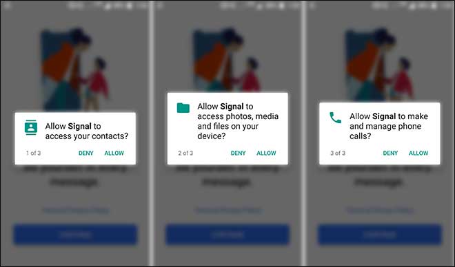 Allow Signal Messenger To Access Your Contacts Media And Phone Calls