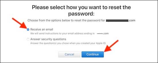 Select Receive An Email To Get Verification Code On Mail