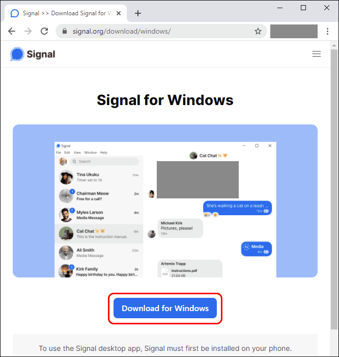 Download Signal Messenger For Windows From Official Website