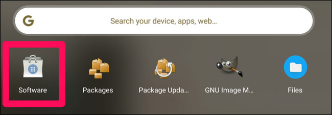 Launch Software Center From App Drawer In Chrome Os