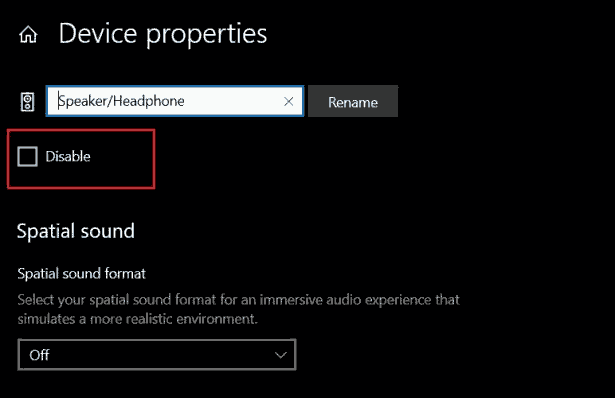 Make Sure Your Headphone Device Is Not Disabled in Windows 10